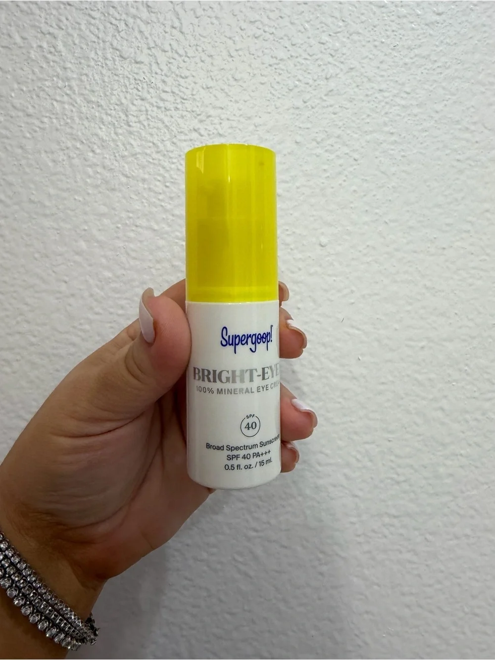 NEW Supergoop Bright-Eyed 100% Mineral Eye Cream SPF 40